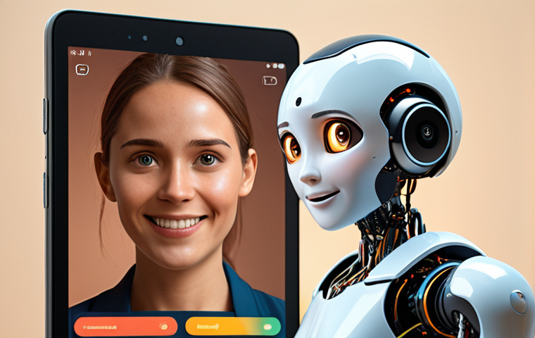 **

A friendly AI assistant, depicted as a helpful, approachable character (perhaps a friendly robot or stylized digital avatar). The scene should convey a sense of personalized interaction, with the AI responding empathetically to a user's query or emotion. Background elements might include technology interfaces blended with warm, inviting colors, showcasing the AI's capability in sentiment analysis and understanding human emotion.

**