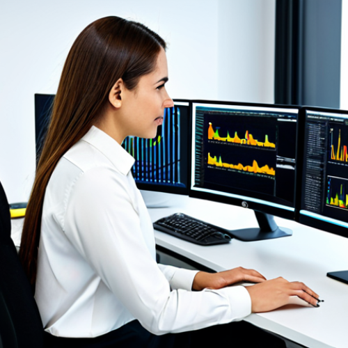 언어 AI로 이루는 글로벌 비즈니스 전략 - Data Analyst**

A professional data analyst, fully clothed in a modest blouse and tailored trousers,...
